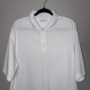 Nike Golf Dri Fit Mens Size XL White Performance Short Sleeve Activewear Polo